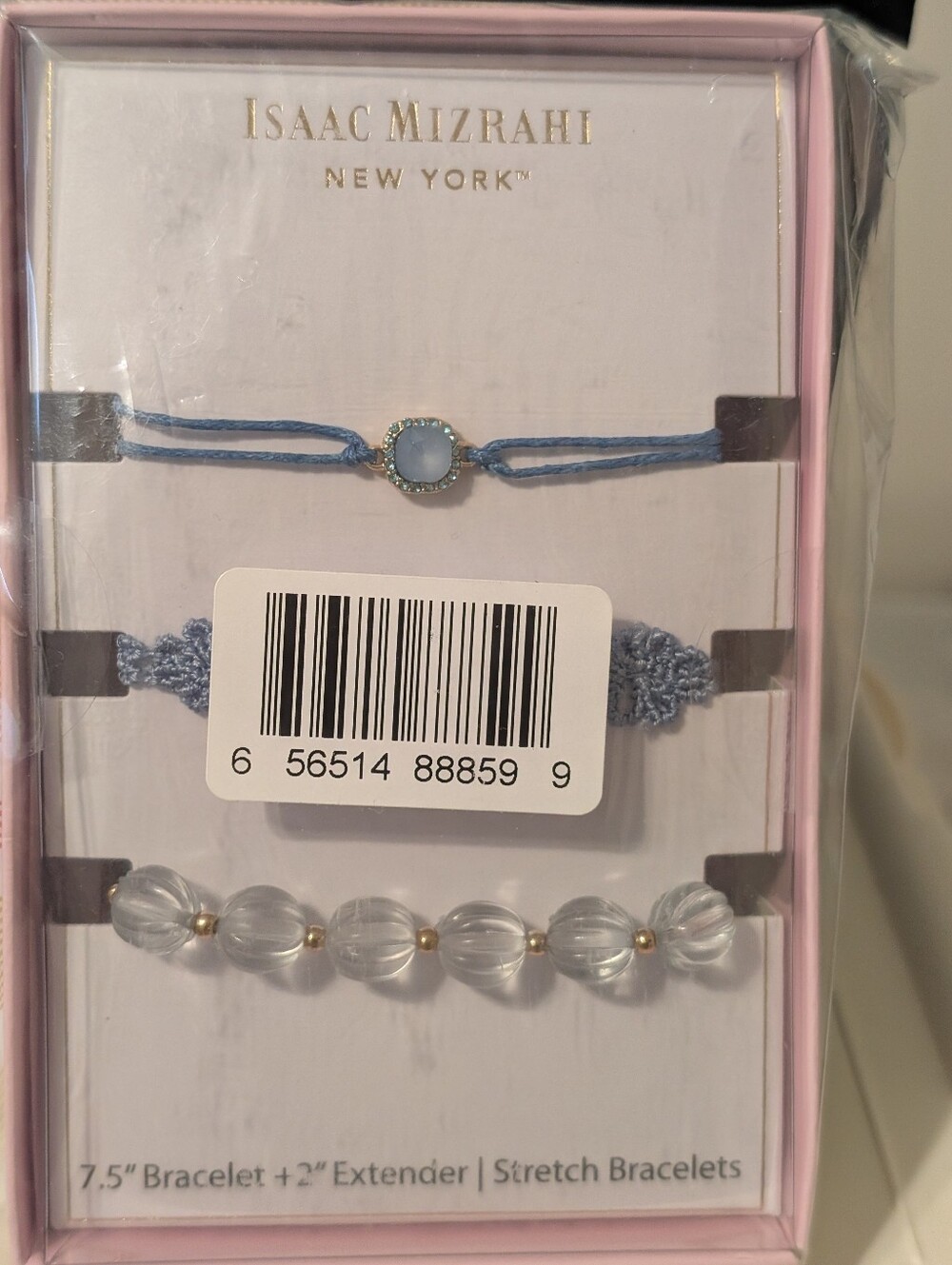 Isaac Mizrahi 3- Piece Stretch Bracelet Set| 7.5" Bracelet + 2" Extender